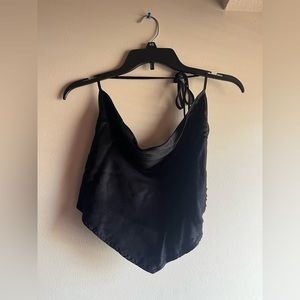 wildfable black handkerchief top